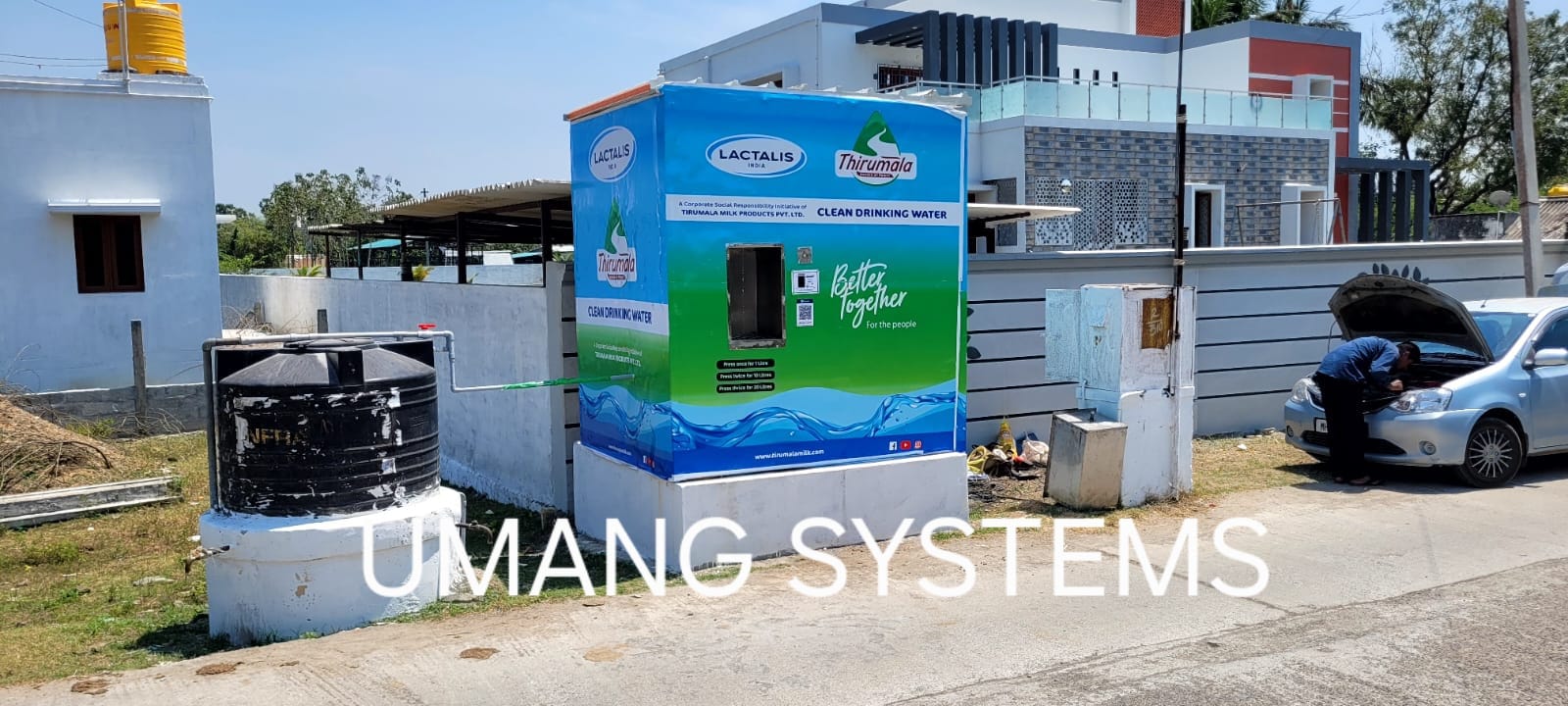 Lactalis community drinking water cabin project by Umang Systems